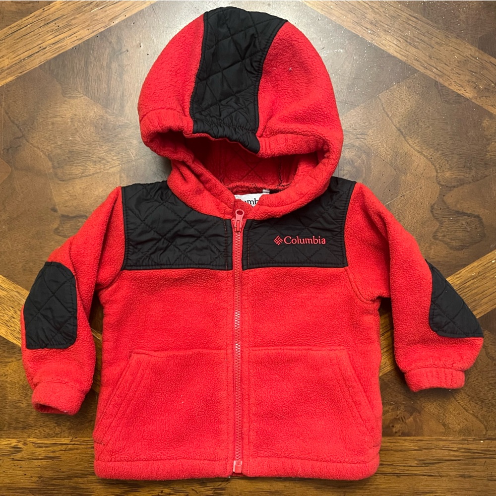 Columbia Red Quilted Fleece Jacket